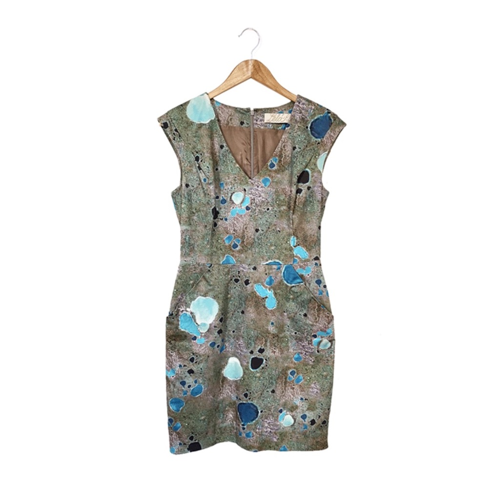 LELA ROSE Printed Knee-Length Dress Size 6